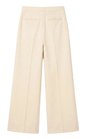 Ivory High Waist Wide Leg Pant