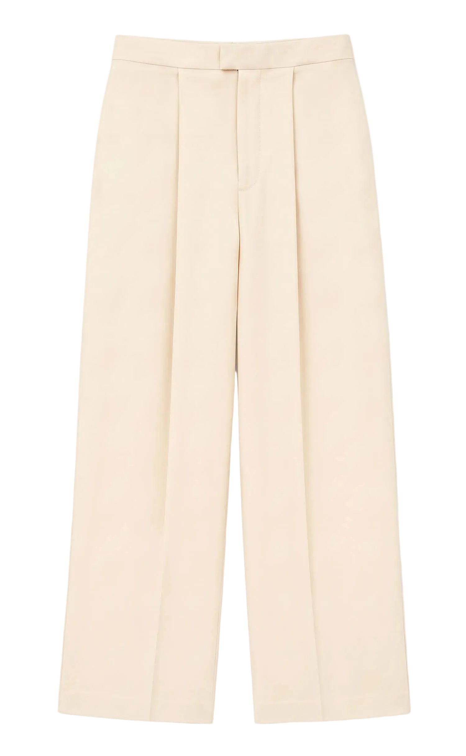 Ivory High Waist Wide Leg Pant