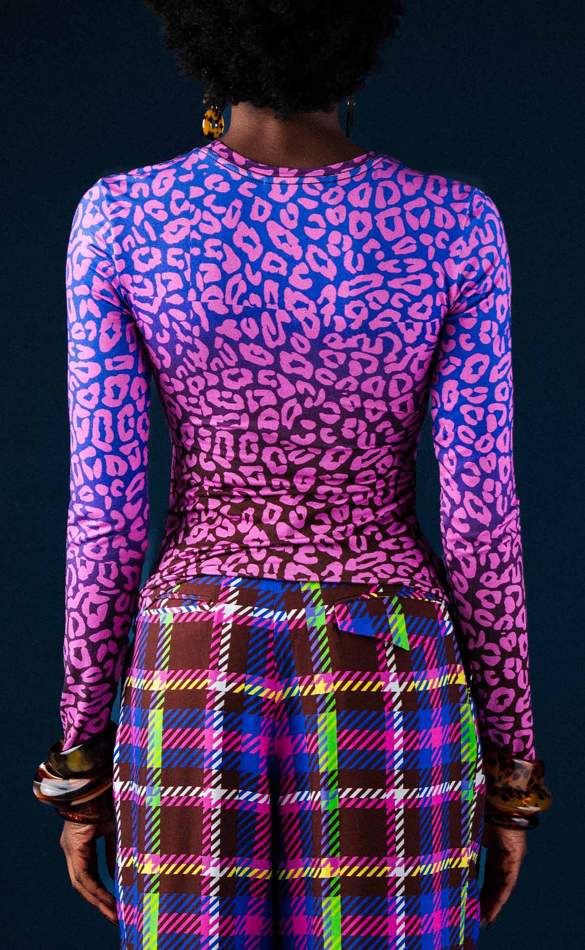 Pink Leopard Ombré Long Sleeve Tee