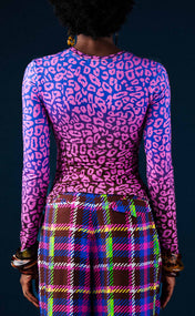 Pink Leopard Ombré Long Sleeve Tee