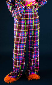 Chocolate Plaid Wide Leg Pant