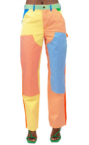 Rainbow Stripe Carpenter Pant