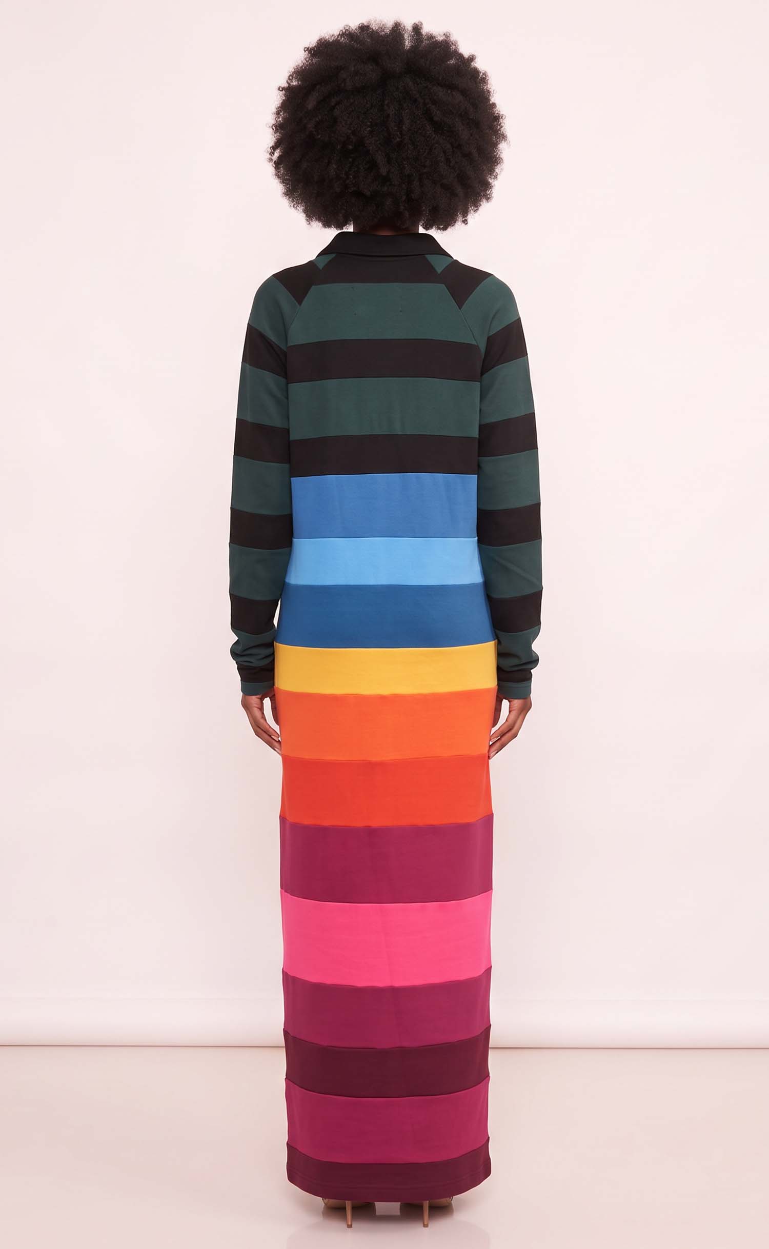 Rainbow Striped Bubbles Maxi Rugby