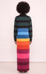 Rainbow Striped Bubbles Maxi Rugby