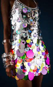 Bubble Confetti Sequin Mini Slip Dress - PREORDER