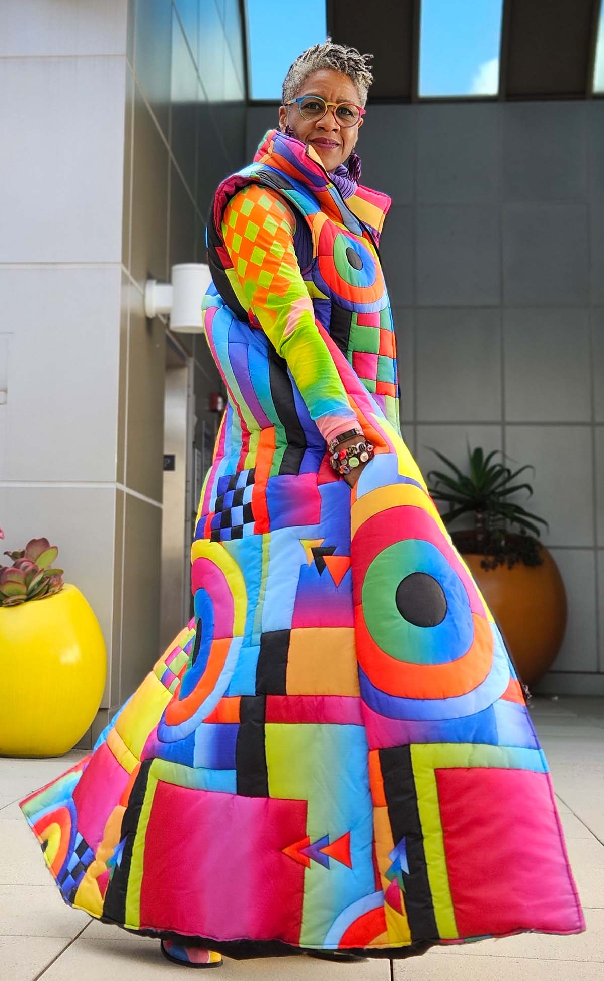 Stained Glass Maxi Puffer Vest