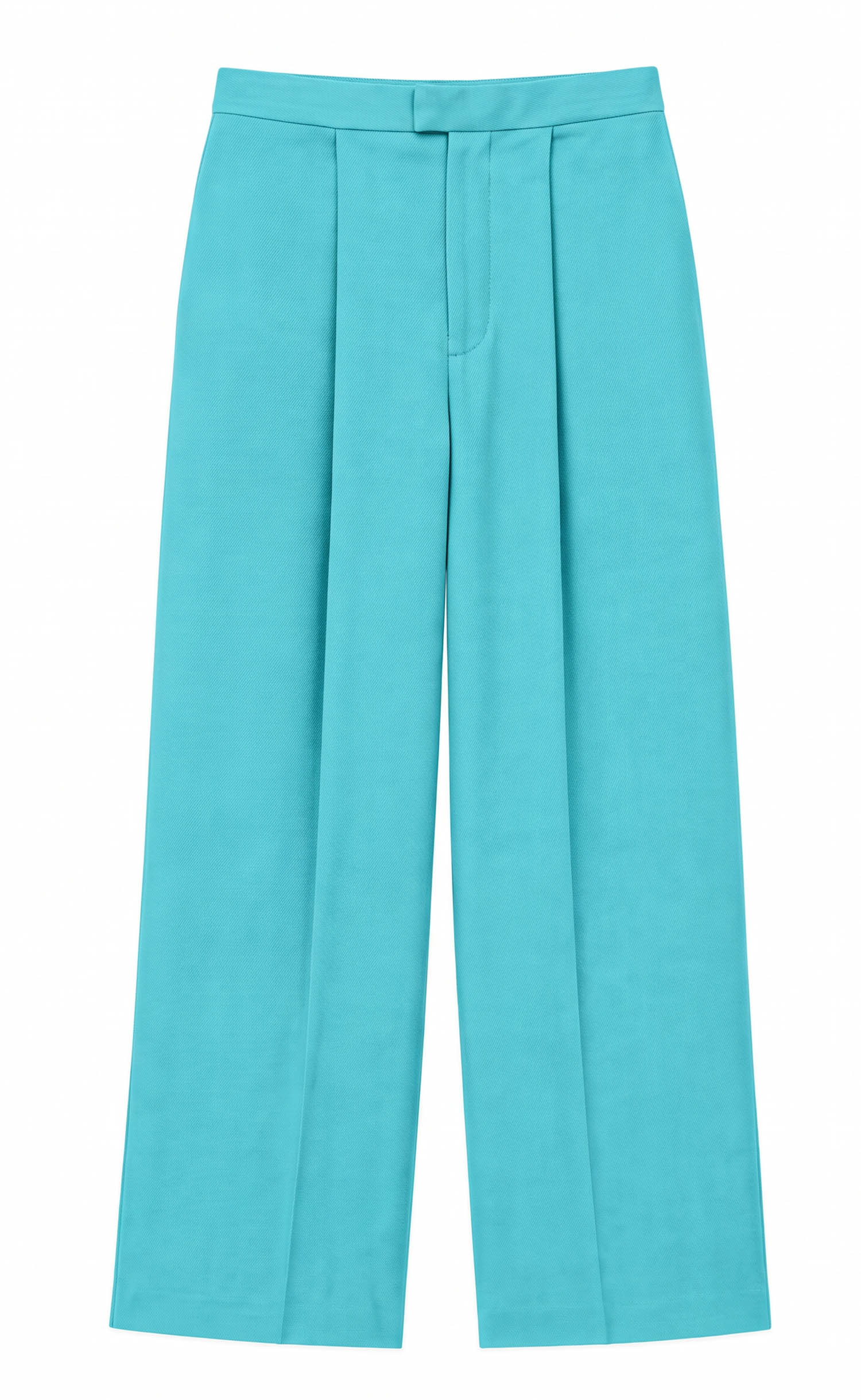 Turquoise High Waist Wide Leg Pant