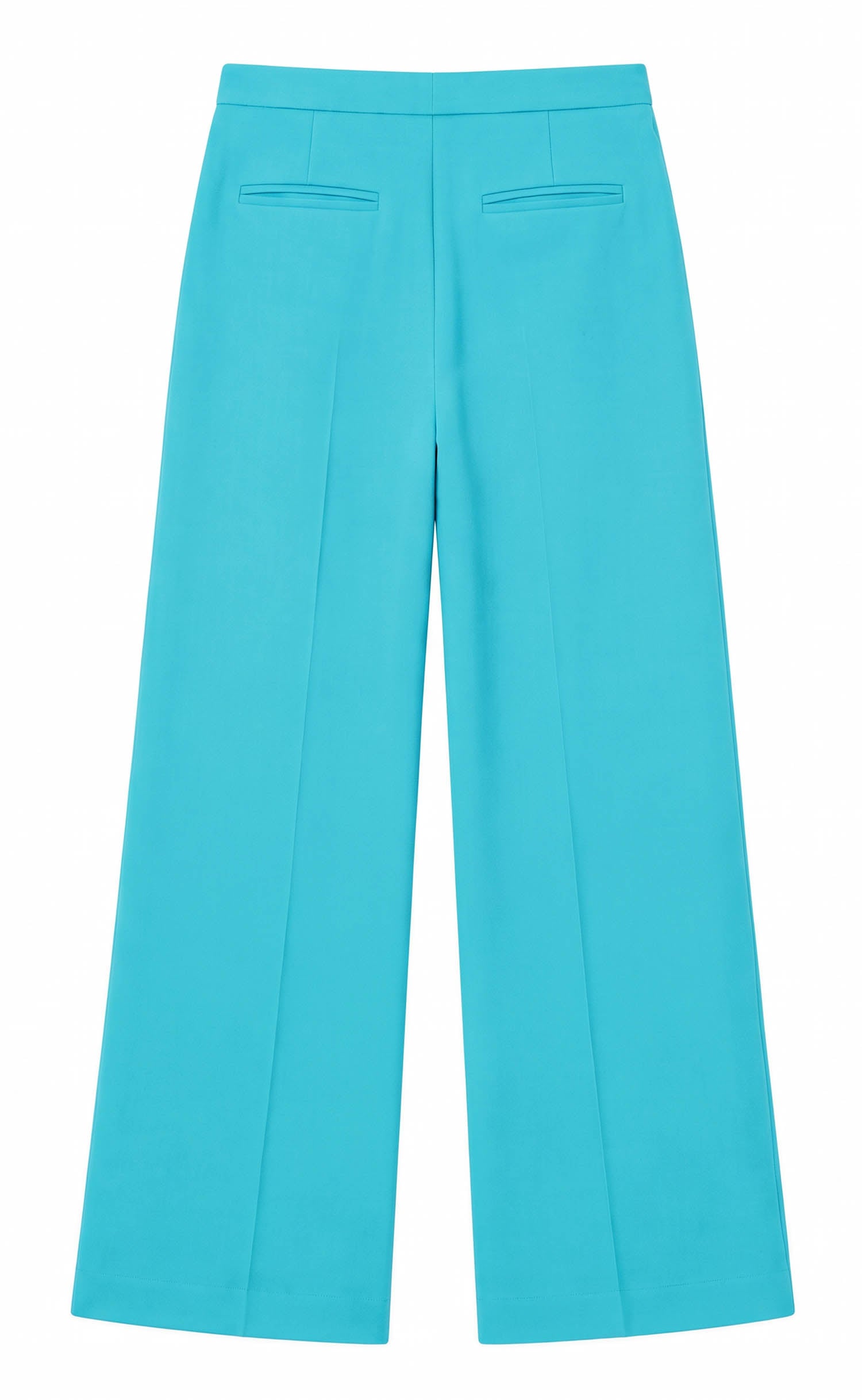 Turquoise High Waist Wide Leg Pant