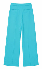 Turquoise High Waist Wide Leg Pant