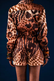 Wild Animal High Waist Shorts