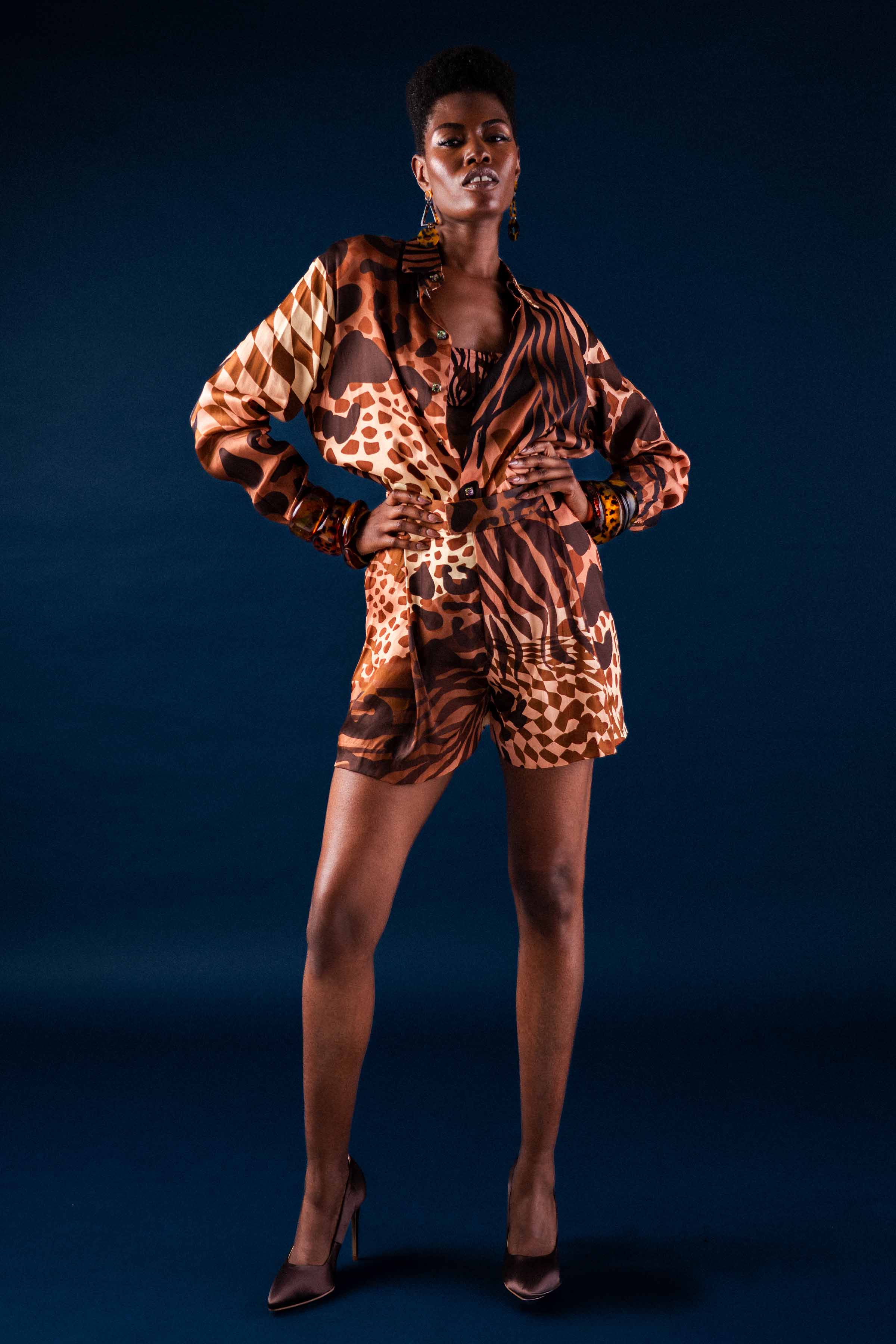 Wild Animal High Waist Shorts