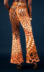 Wild Animal Bell Bottom Jean