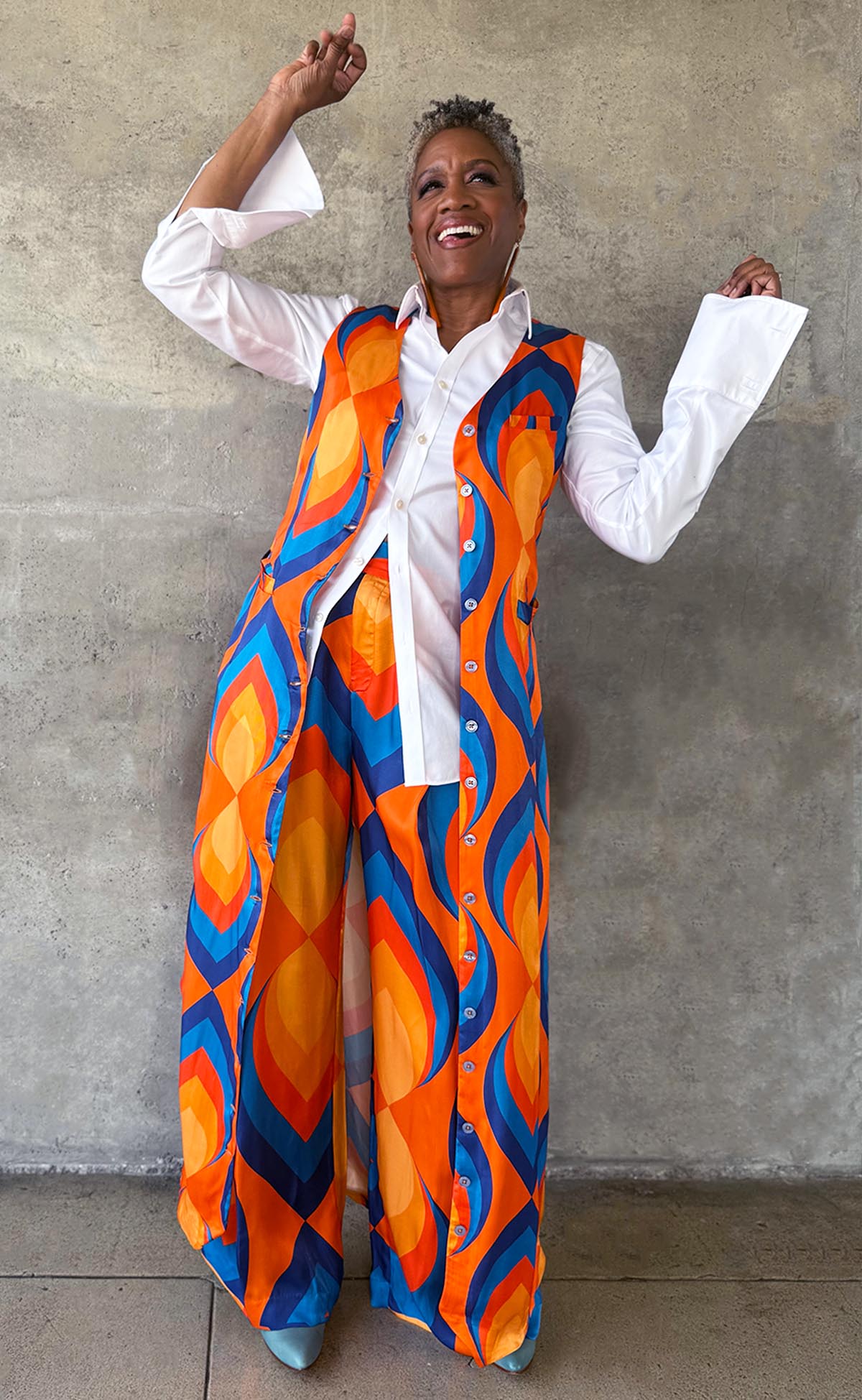 BruceGlen x MSIMB Electric Petals Maxi Vest