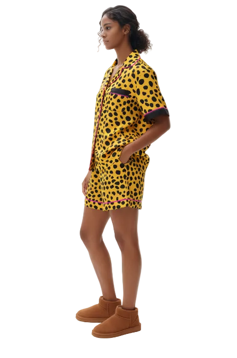 Cheetah Dots Pajama Short Sleeve Shirt