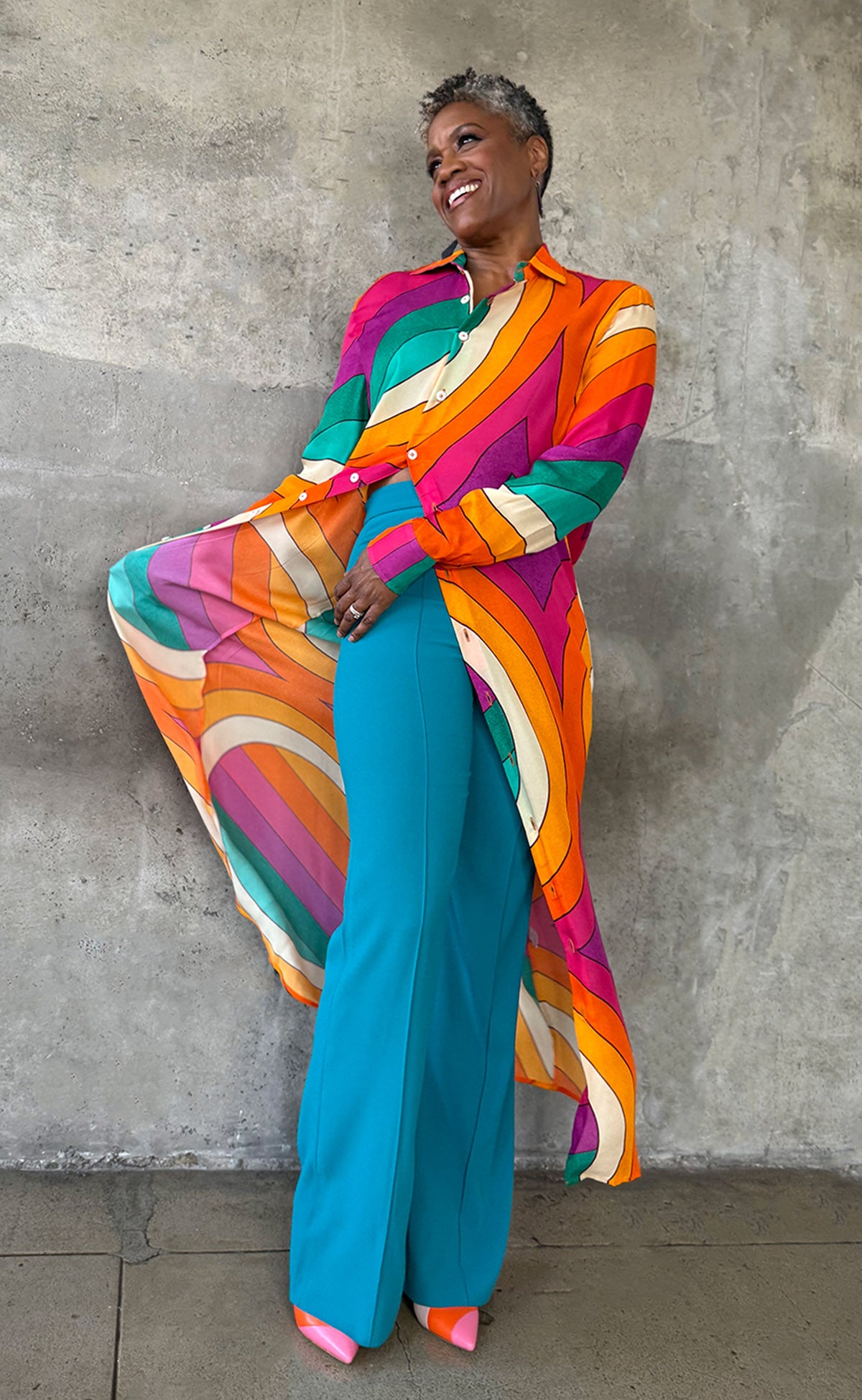 BruceGlen x MSIMB Prism Loop Maxi Shirt Dress