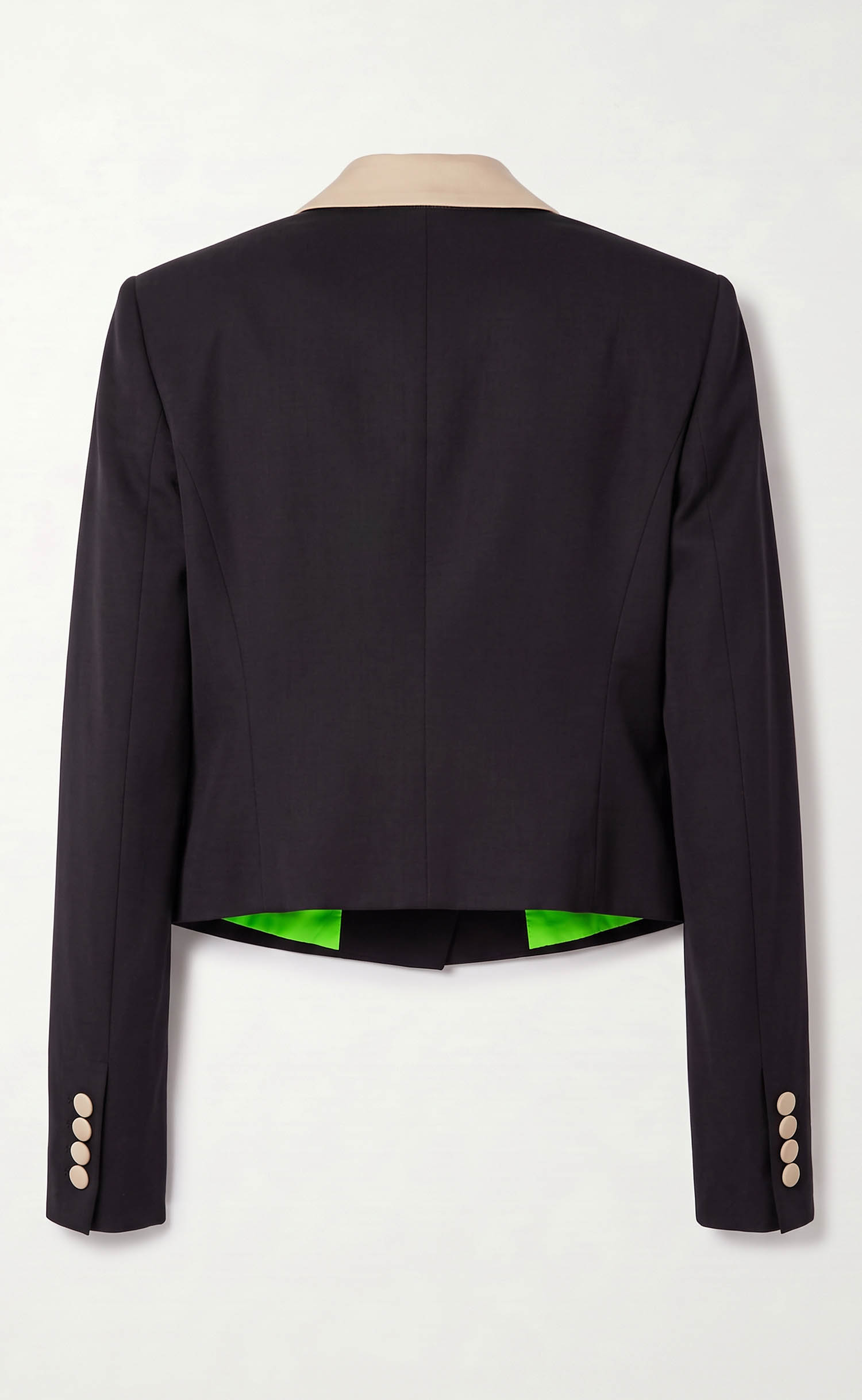 Ebony Color-Block Cropped Blazer