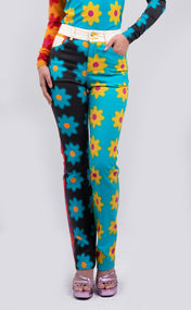 Mixed Poppy Flare Jeans