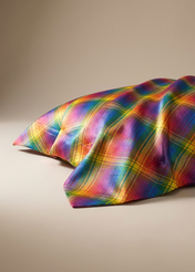 Rainbow Plaid Pillowcase