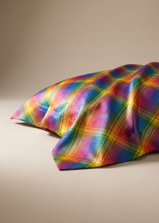 Rainbow Plaid Pillowcase