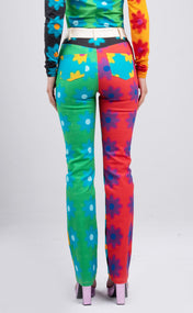 Mixed Poppy Flare Jeans