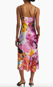 Party Orchid Silk Slip Dress