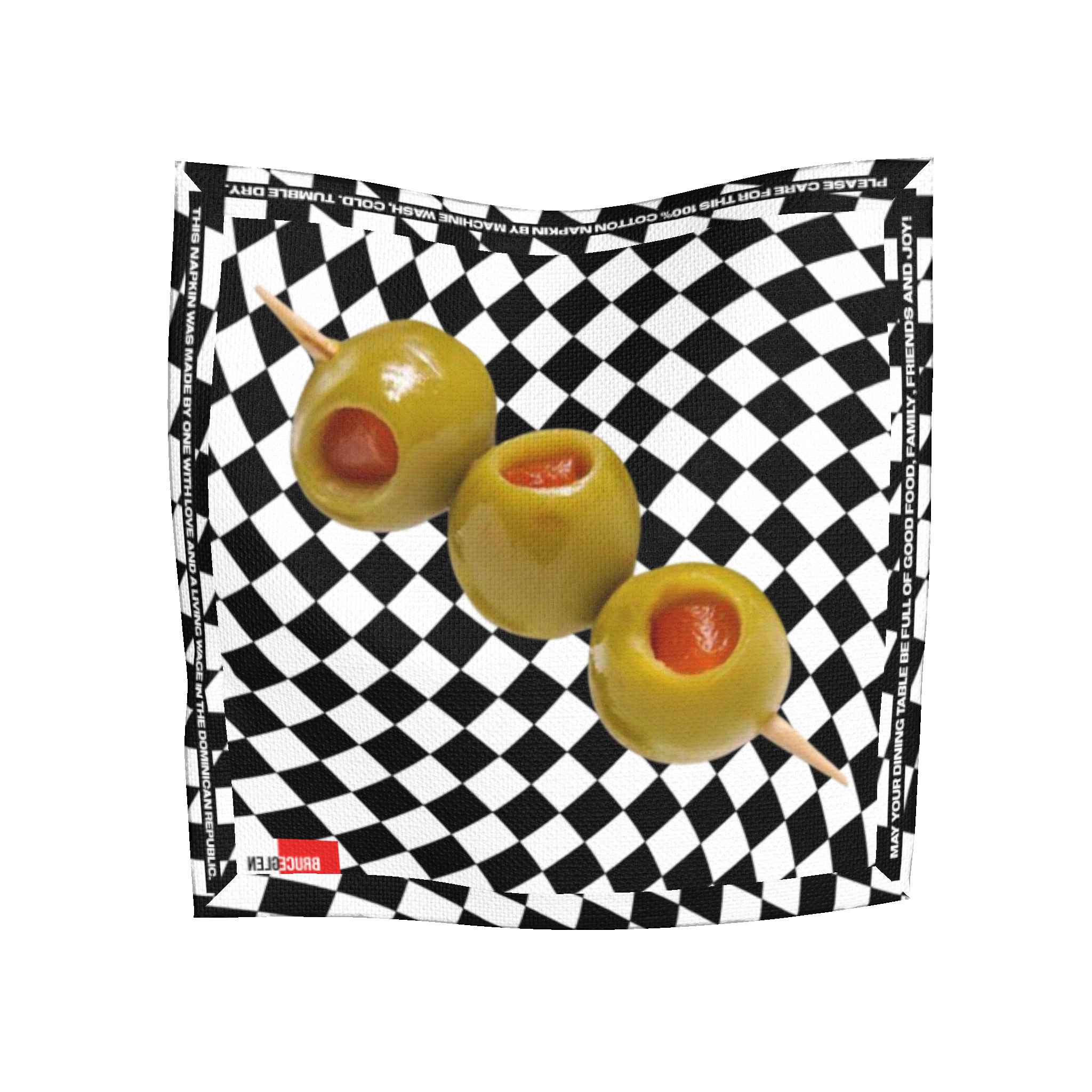 Olive Cocktail Napkin