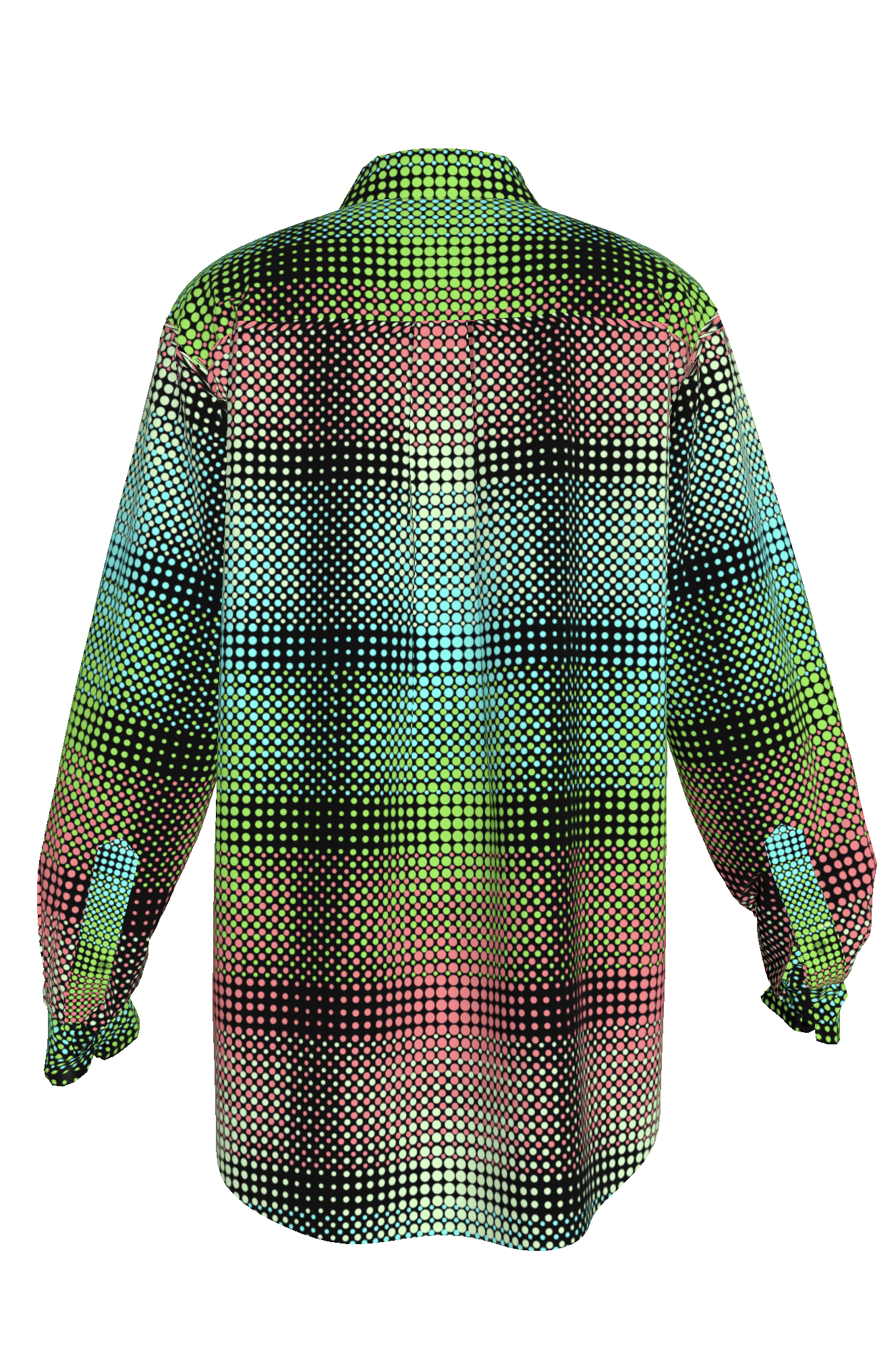 Sea Glass Dot Gradient Button Up Shirt