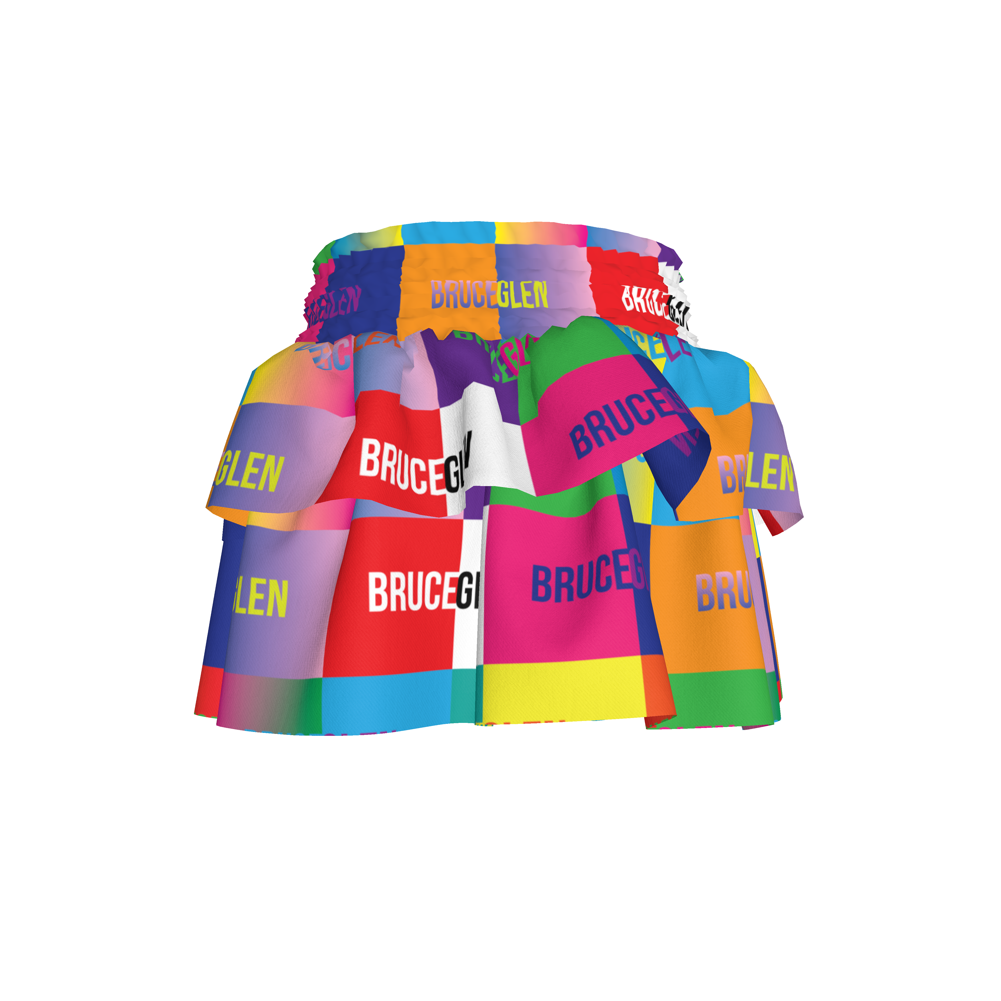 BruceGlen Logo Blocks Kid's Smocked Skirt