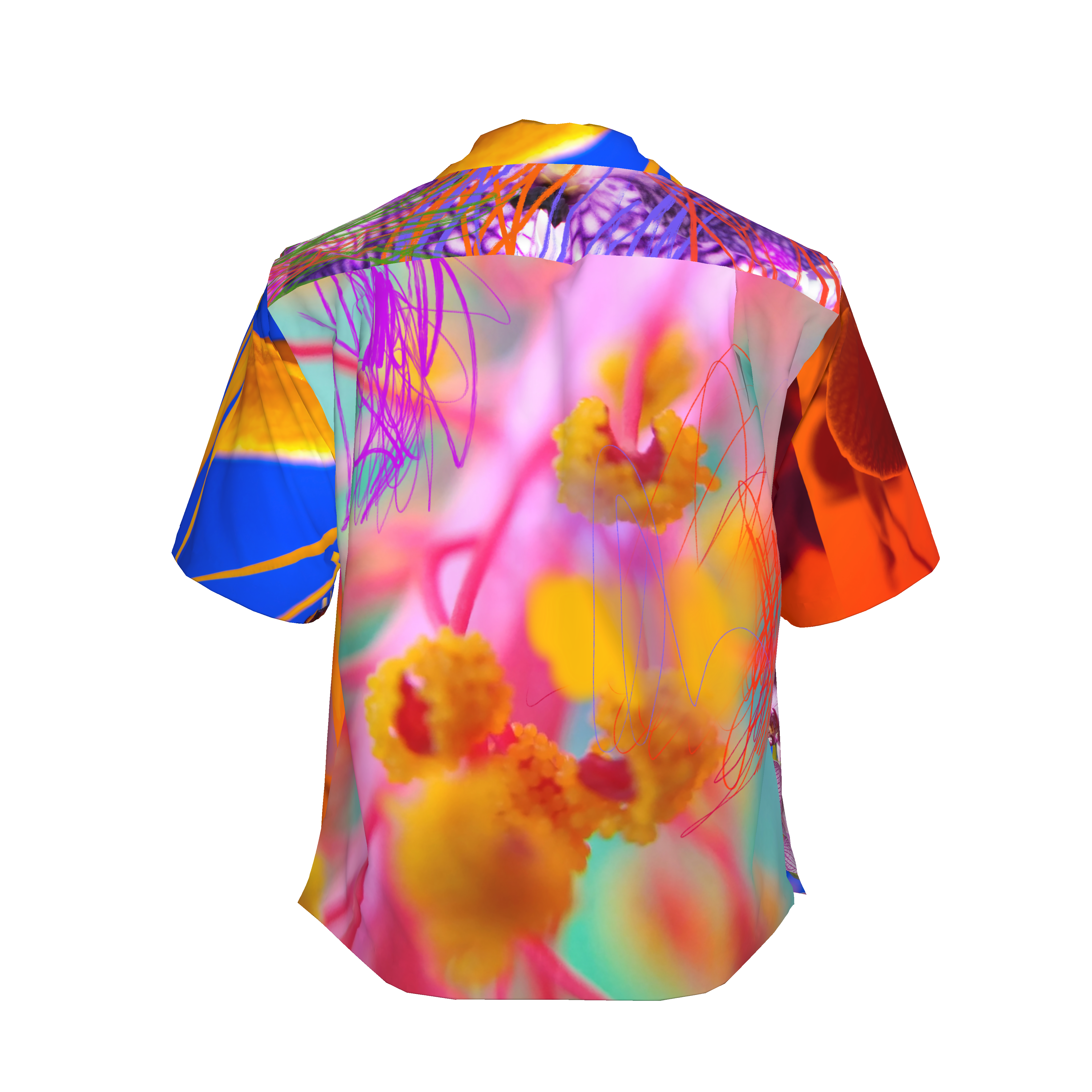 Party Orchid Cropped Camp Shirt