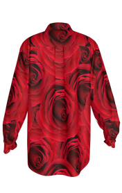 Red Rose Silk Shirt
