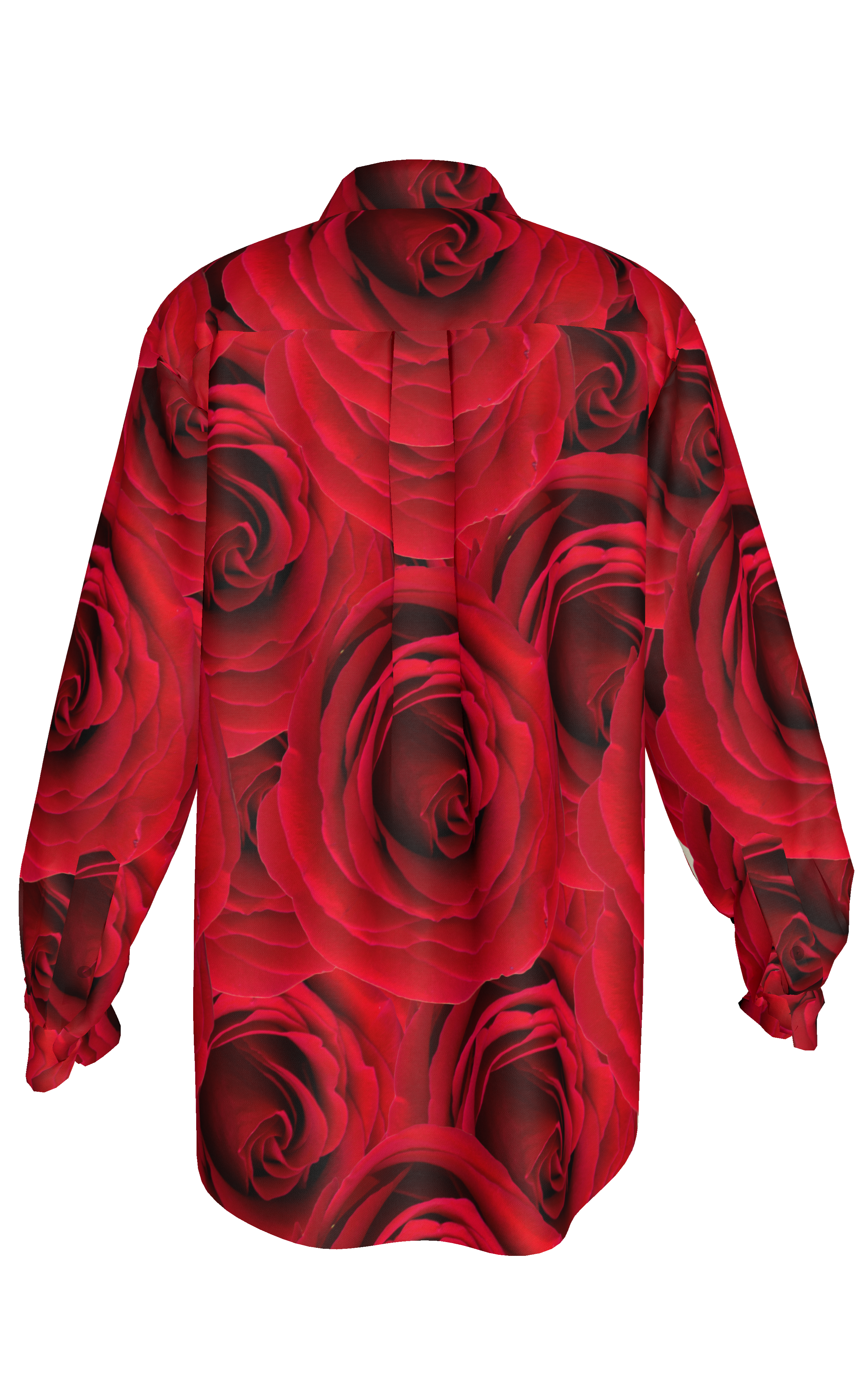 Red Rose Silk Shirt