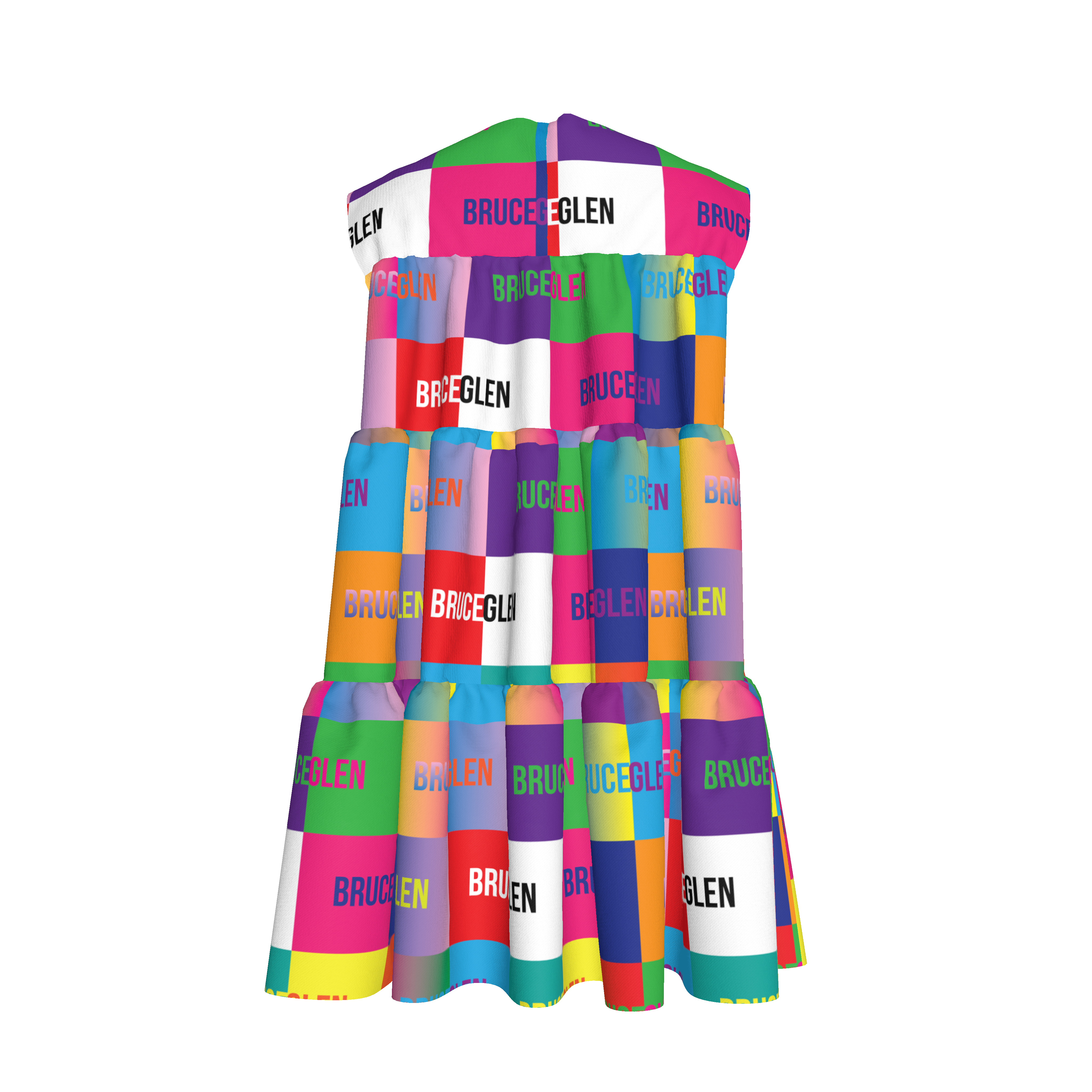 BruceGlen Logo Blocks Kid's Tiered Dress
