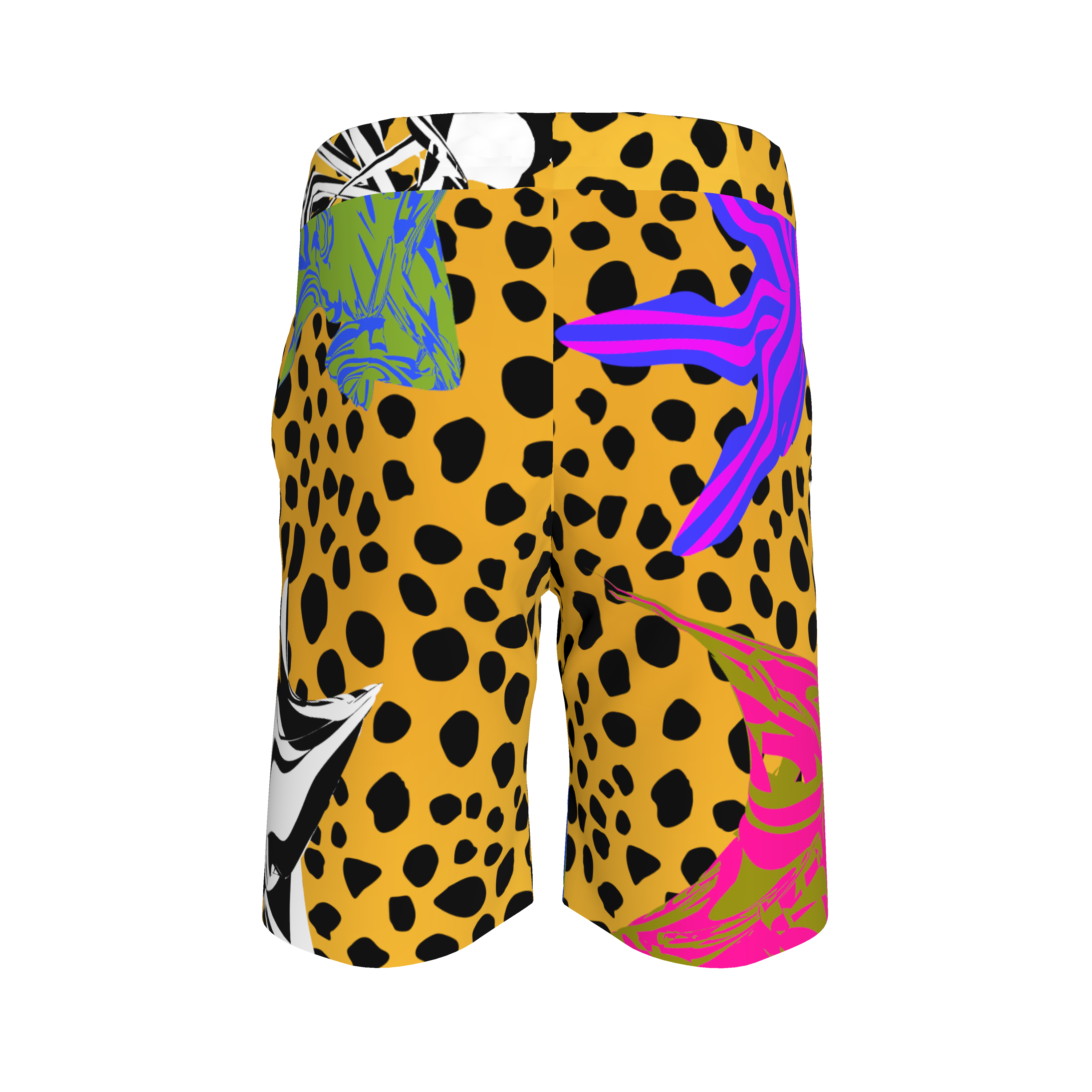 BruceGlen Cheetah Scramble French Terry Shorts