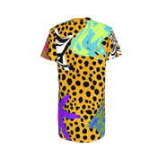 BruceGlen Cheetah Scramble Kid's T-Shirt Dress