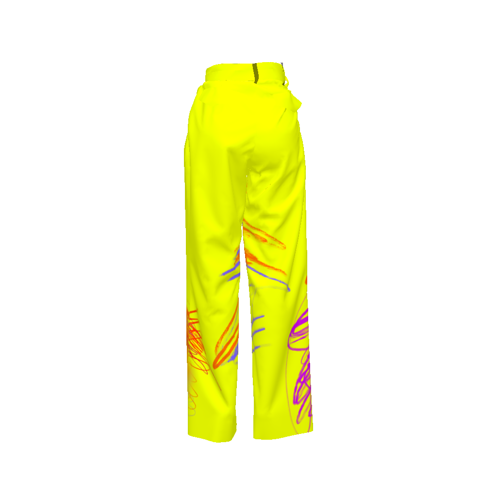 Neon Scribbs Cupro Twill Pant