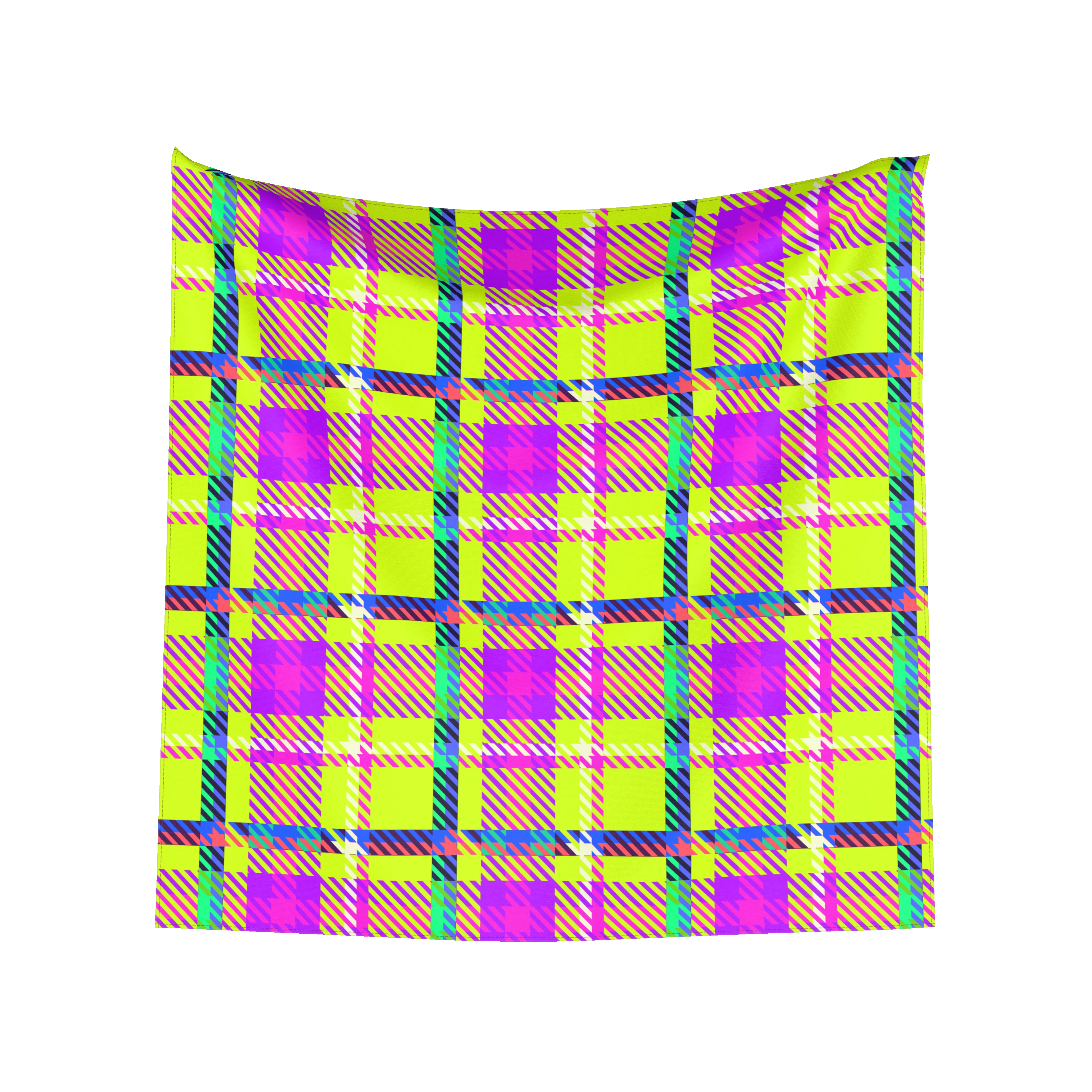 Neon Plaid Scarf