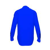 Blue Drape Button Up Shirt