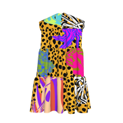 BruceGlen Cheetah Scramble Tiered Dress