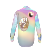Muva Pearl Print Charmeuse Button-Up