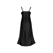 Black Double Drape Slip Dress