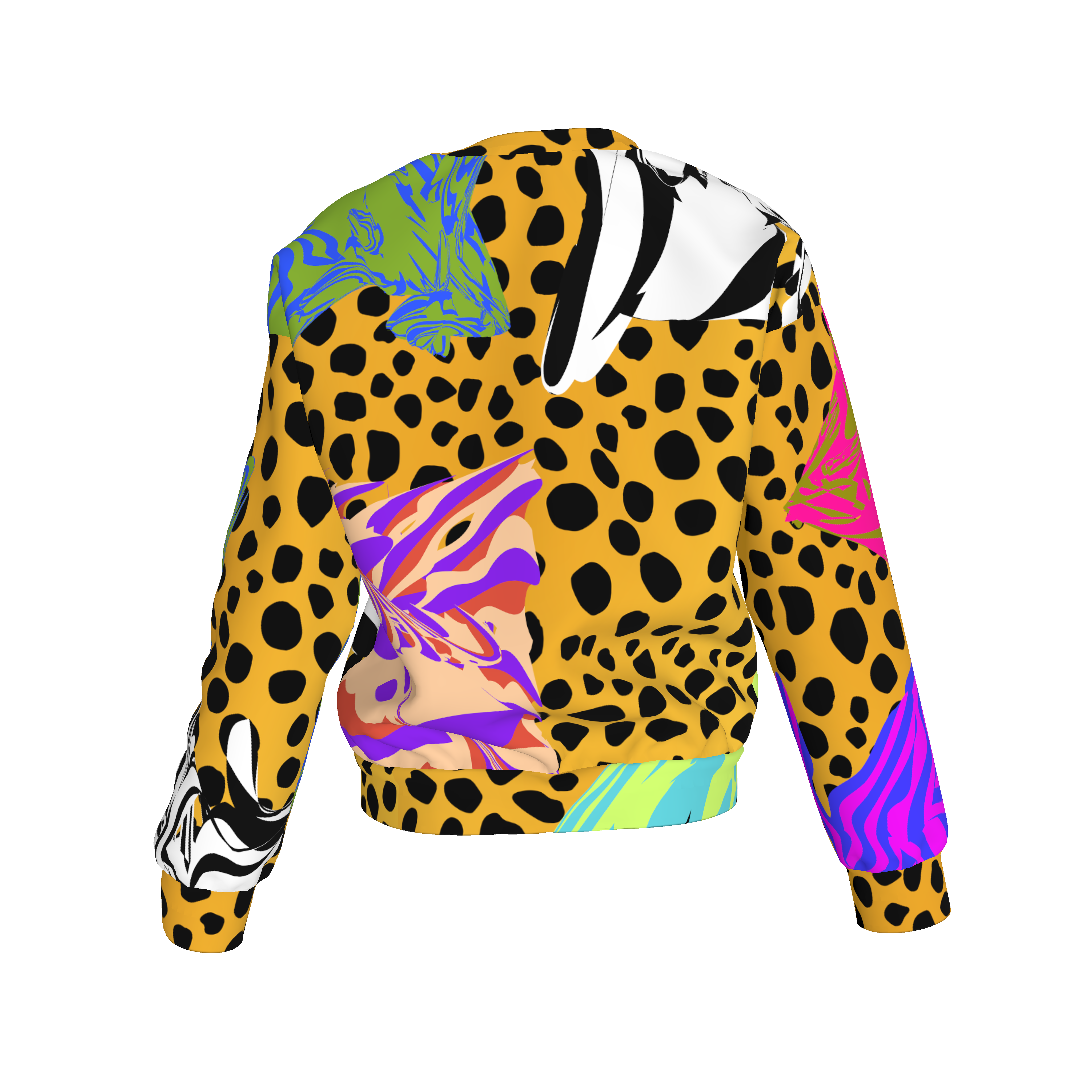 BruceGlen Cheetah Scramble Kid's Crew Neck Sweatshirt