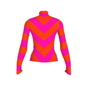 Pink and Orange Ring Pop Stripe Turtleneck