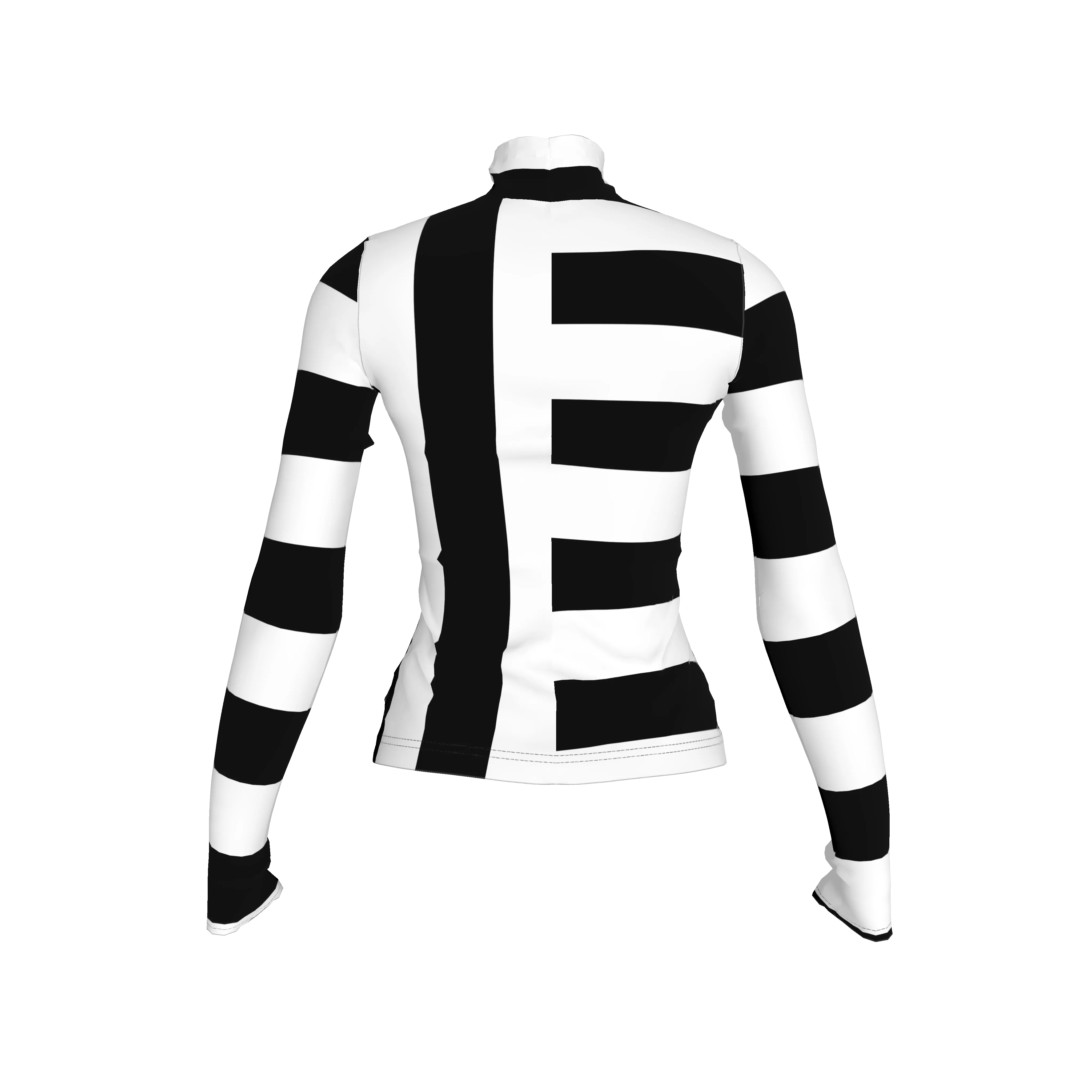 Black and White Ring Pop Stripe Turtleneck