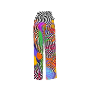 Scribble Check Wide Leg Trousers