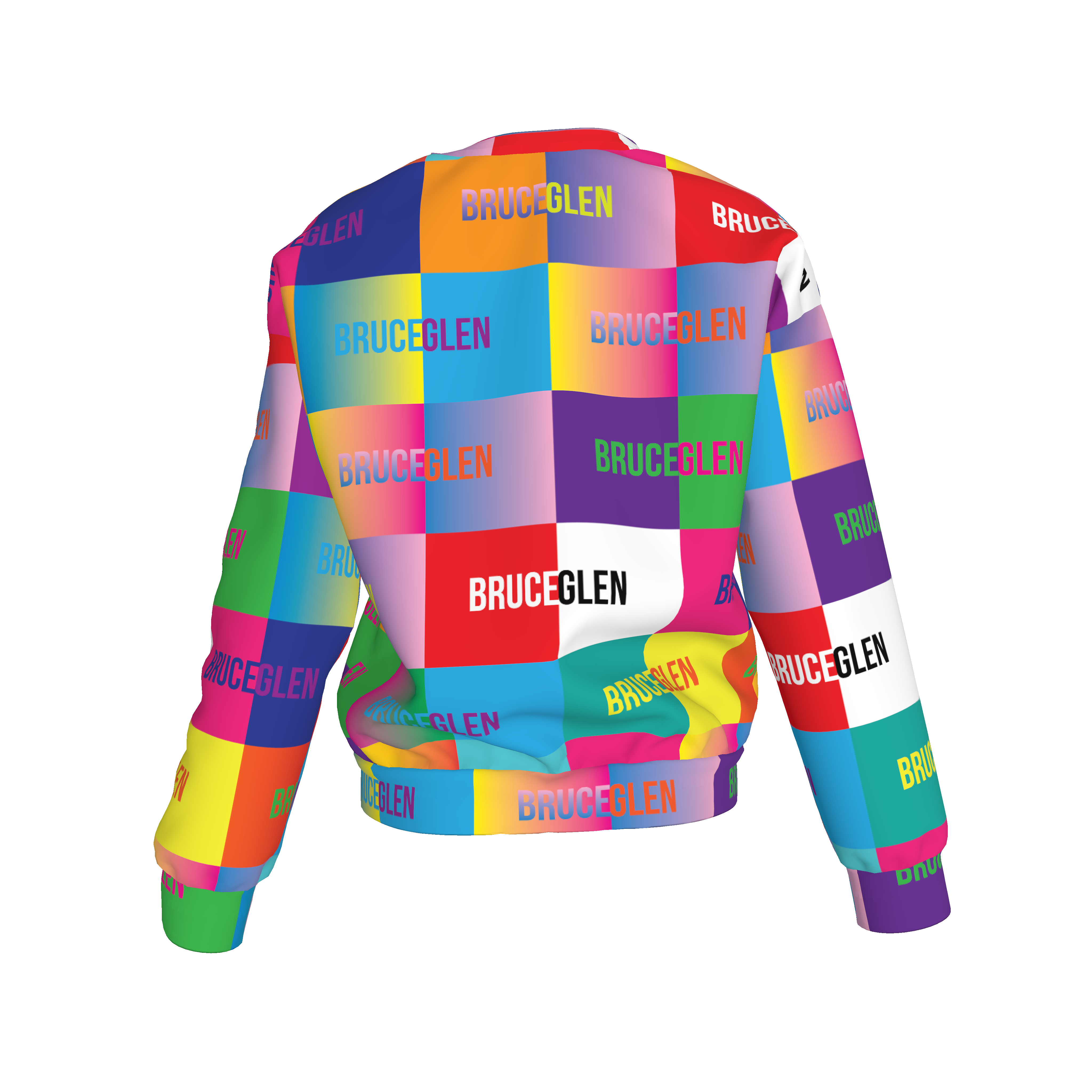 BruceGlen Logo Blocks Kid's Crew Neck Sweatshirt