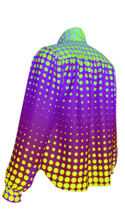 Ombre dot Bow Blouse