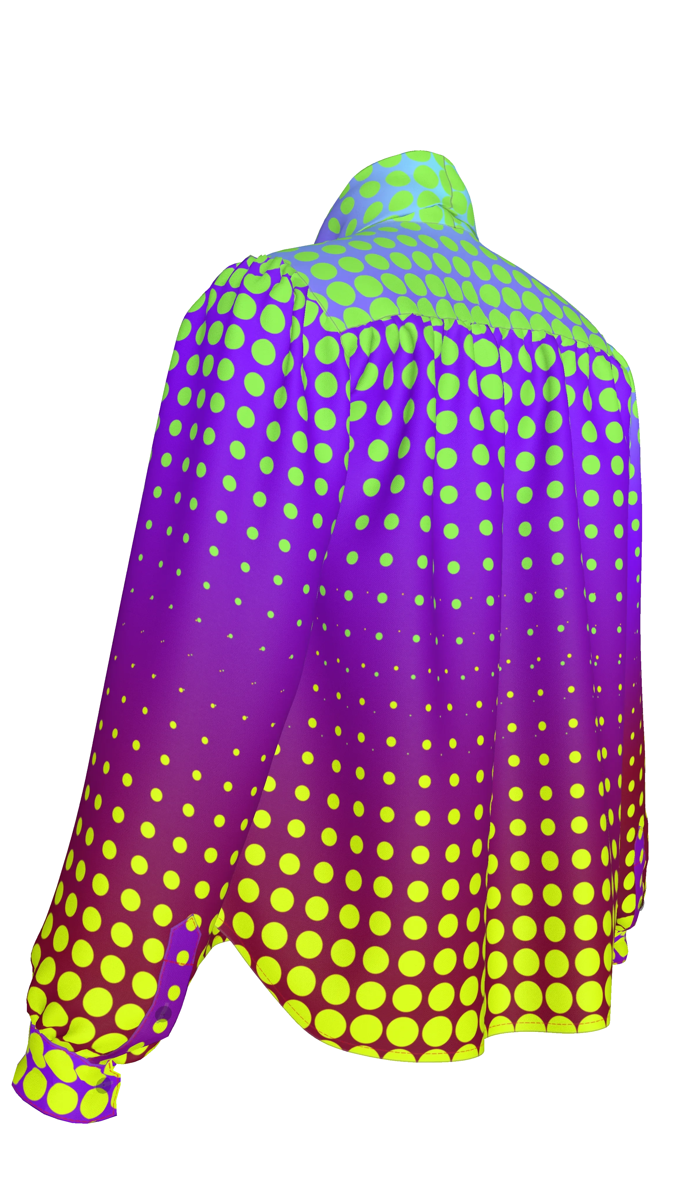 Ombre dot Bow Blouse