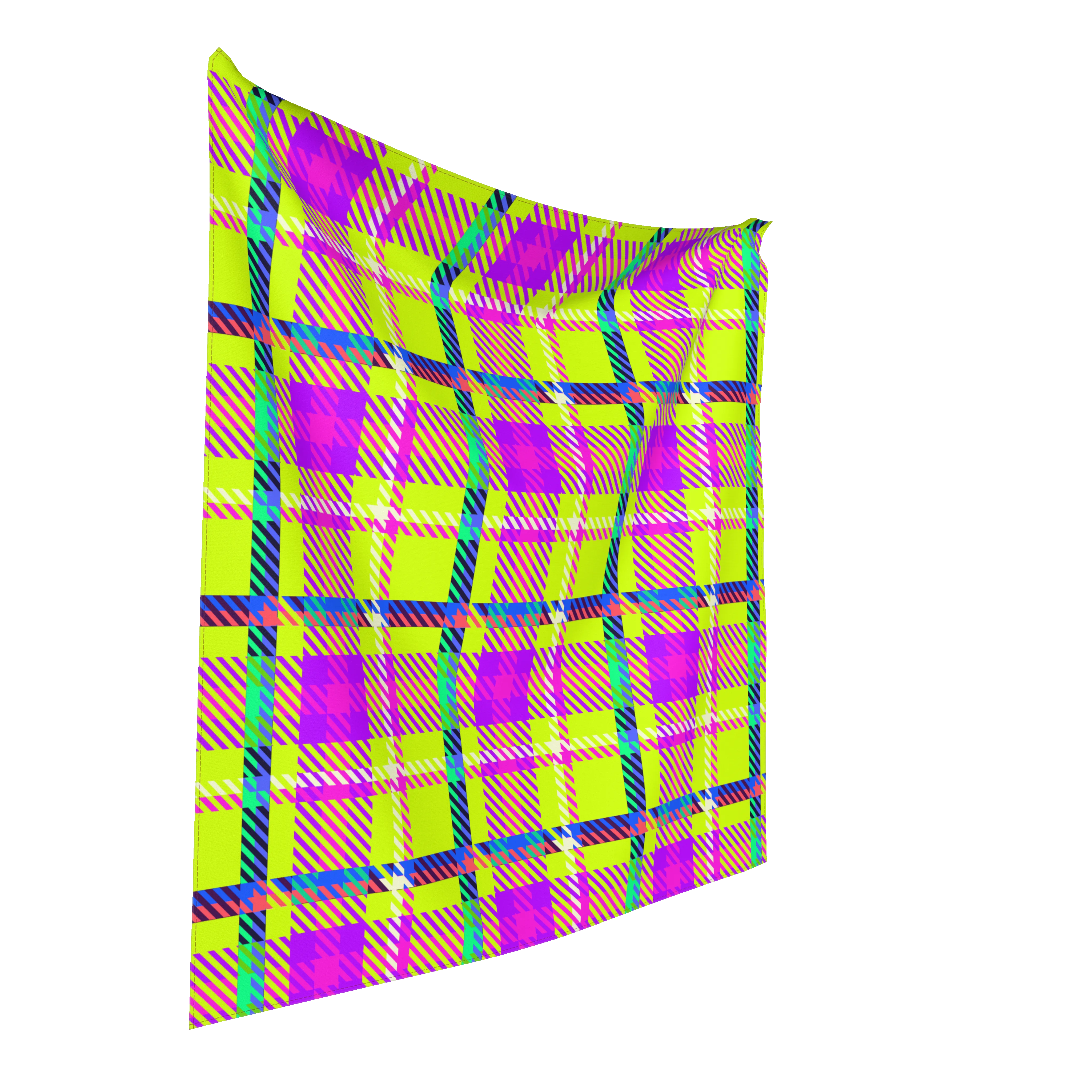 Neon Plaid Scarf