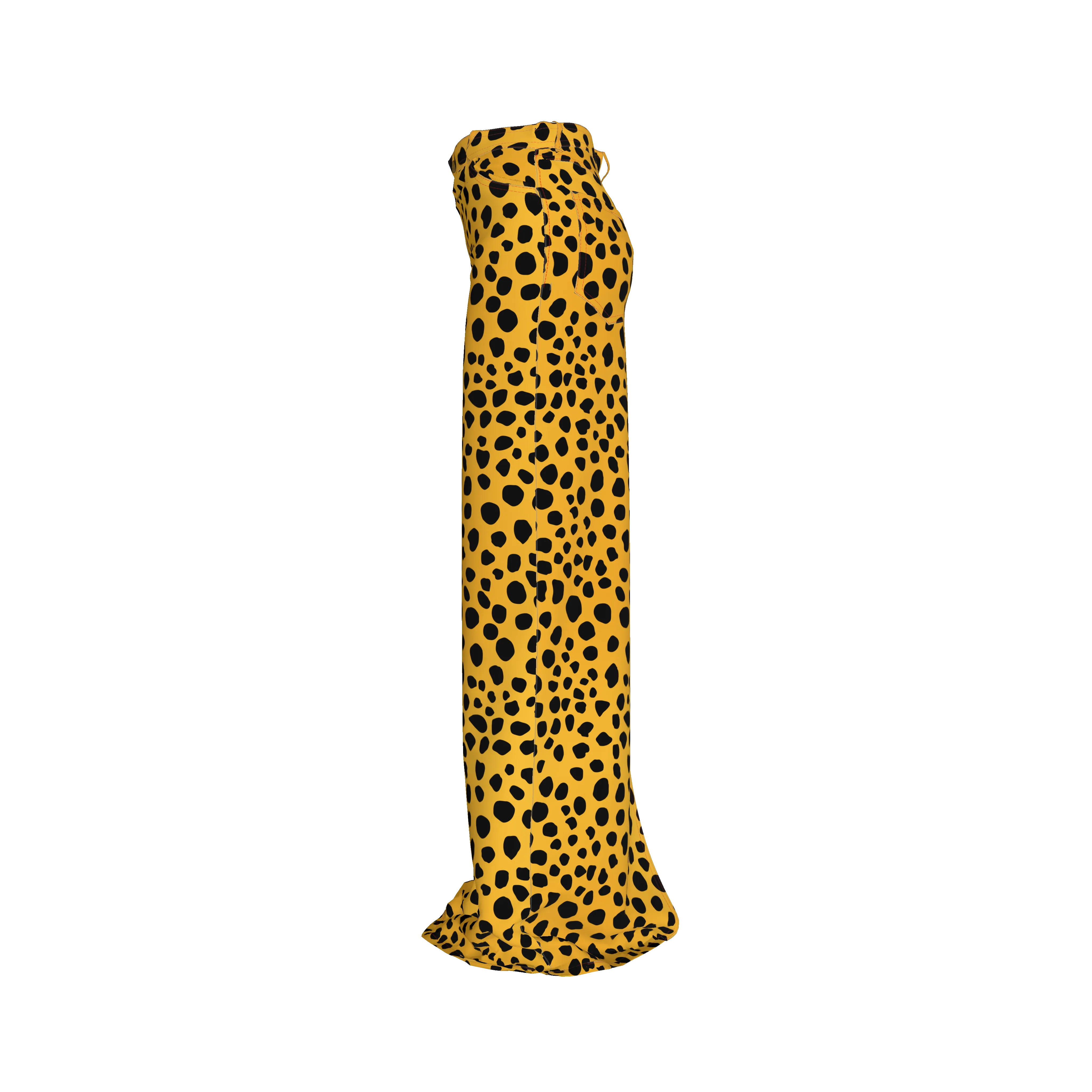 Cheetah Maxi Denim Skirt