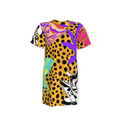 BruceGlen Cheetah Scramble Kid's T-Shirt Dress